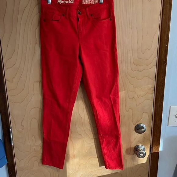 NWOT- Madewell Skinny skinny red jeans - 26 - Picture 2 of 10
